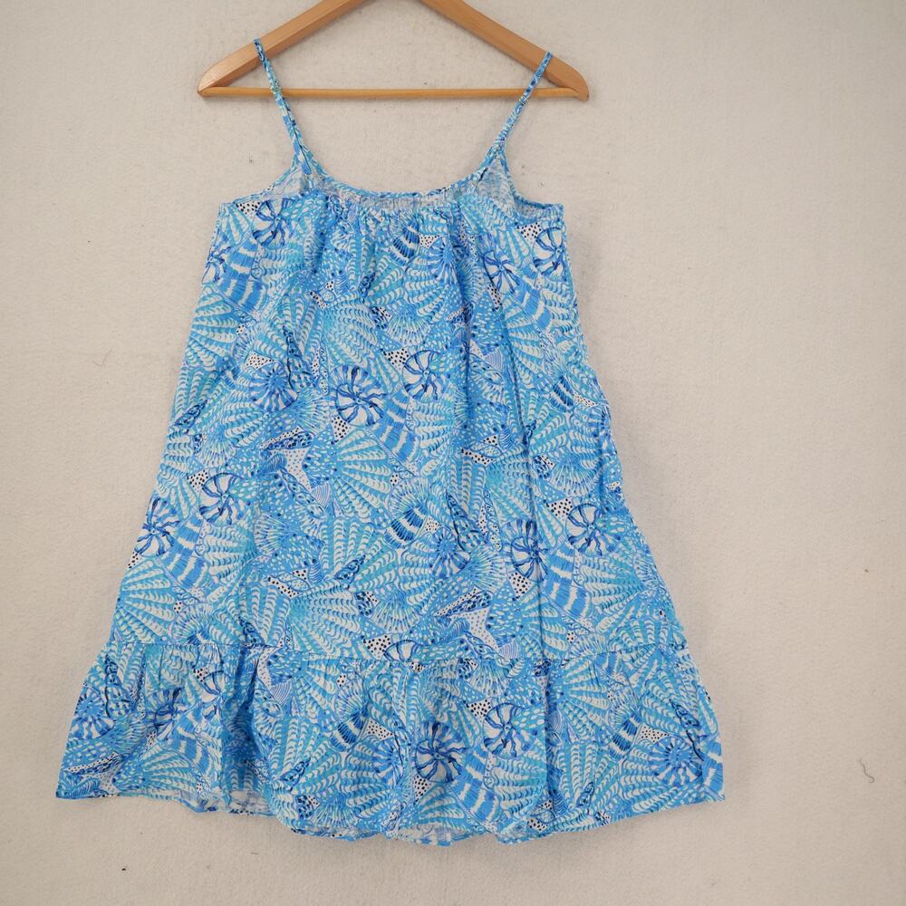 New Lilly Pulitzer Women's Small Jayden Linen Dress  Amalfi Blue by The Seashore - Picture 9 of 12